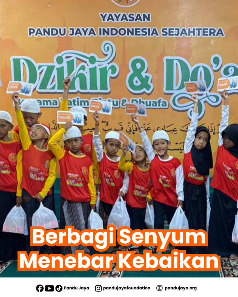 Berbagi senyum menebar kebaikan yayasan pandu jaya