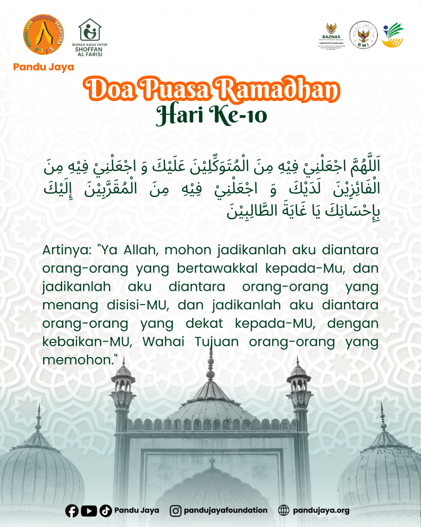 Doa Puasa Ramadhan Hari Ke-10 Yayasan Pandu Jaya