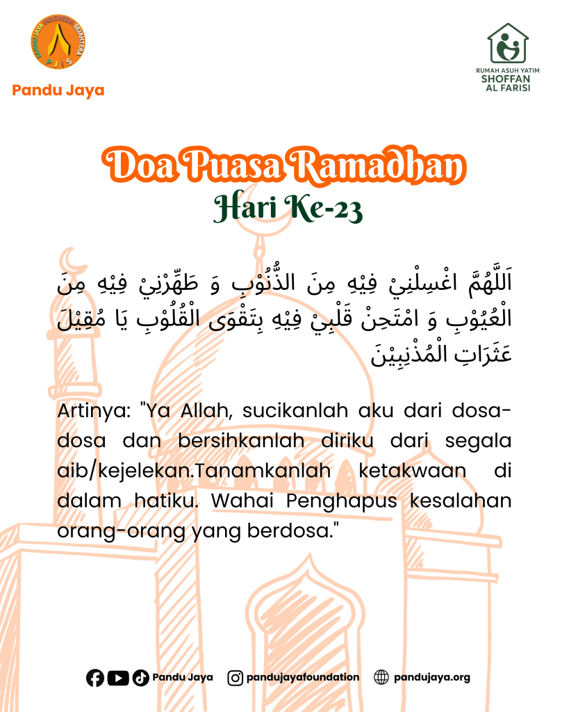 Doa Puasa Ramadhan Hari Ke-23 Yayasan Pandu Jaya