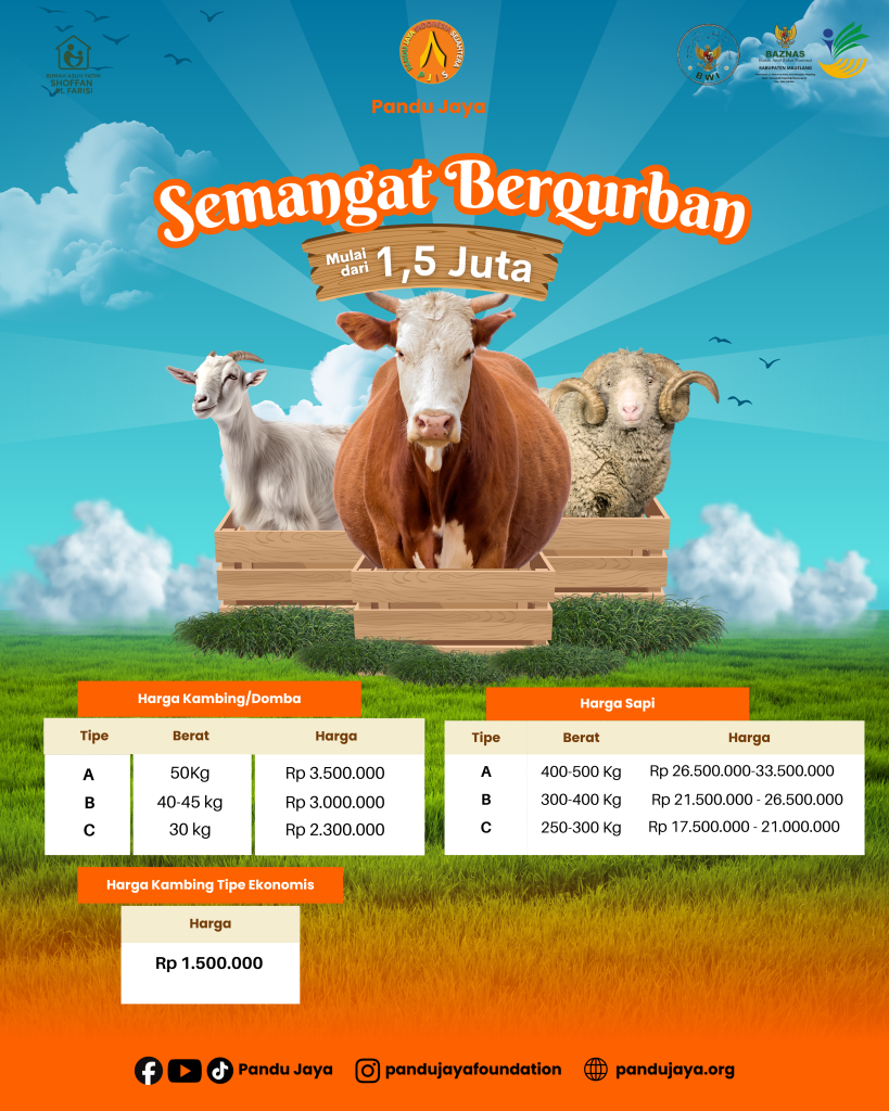 Semangat berqurban bersama Yayasan Pandu Jaya